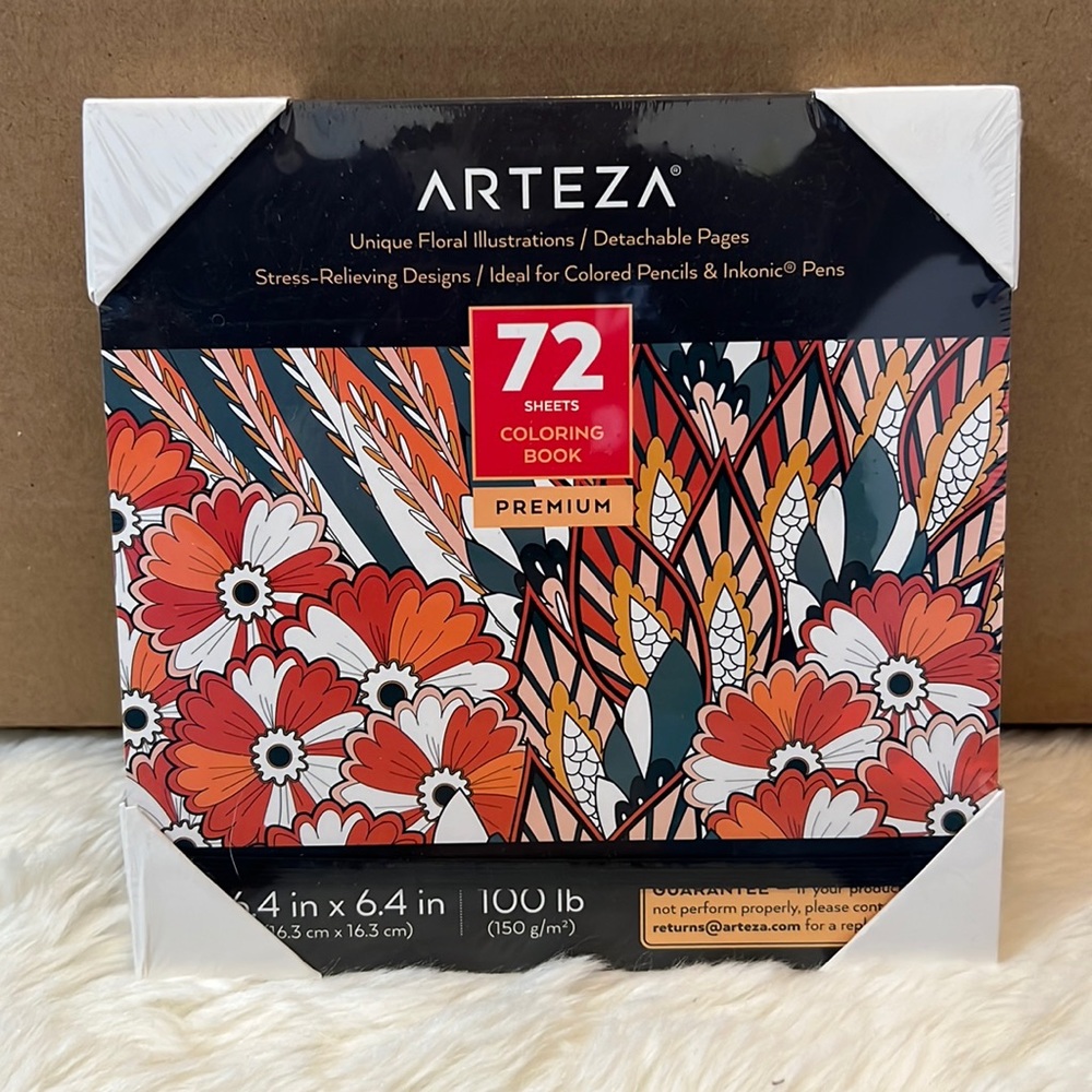 NEW Arteza Adult Coloring Book (Floral)
